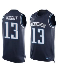 Titans #13 Kendall Wright Navy Blue Alternate Men's Stitched NFL Limited Tank Top Jersey