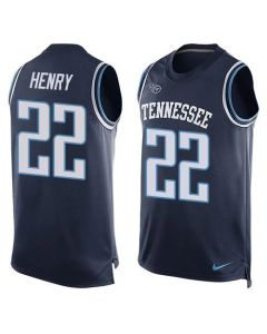 Titans #22 Derrick Henry Navy Blue Alternate Men's Stitched NFL Limited Tank Top Jersey