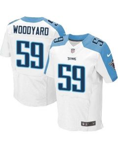 Titans #59 Wesley Woodyard White Men's Stitched NFL Elite Jersey