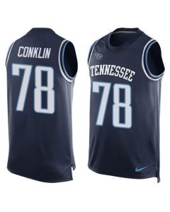 Titans #78 Jack Conklin Navy Blue Alternate Men's Stitched NFL Limited Tank Top Jersey