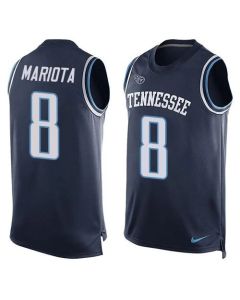 Titans #8 Marcus Mariota Navy Blue Alternate Men's Stitched NFL Limited Tank Top Jersey