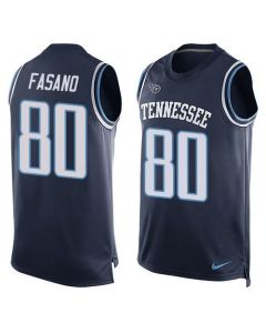 Titans #80 Anthony Fasano Navy Blue Alternate Men's Stitched NFL Limited Tank Top Jersey