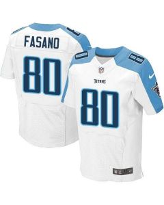 Titans #80 Anthony Fasano White Men's Stitched NFL Elite Jersey
