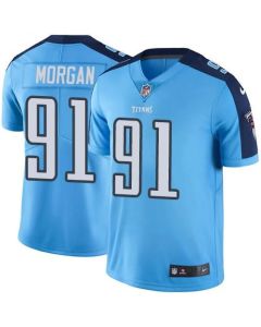 Titans #91 Derrick Morgan Light Blue Men's Stitched NFL Limited Rush Jersey