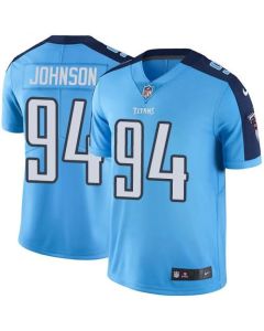 Titans #94 Austin Johnson Light Blue Men's Stitched NFL Limited Rush Jersey
