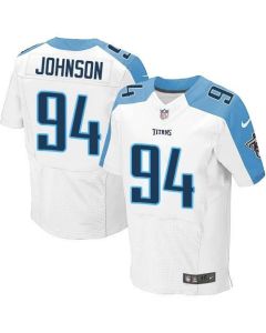 Titans #94 Austin Johnson White Men's Stitched NFL Elite Jersey