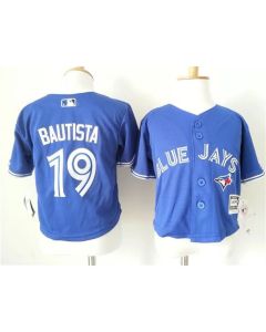 Toddler Blue Jays #19 Jose Bautista Blue Cool Base Stitched MLB Jersey