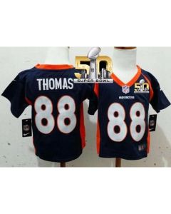 Toddler Broncos #88 Demaryius Thomas Navy Blue Alternate Super Bowl 50 Stitched NFL Elite Jersey