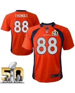 Toddler Broncos #88 Demaryius Thomas Orange Team Color Super Bowl 50 Stitched NFL Elite Jersey