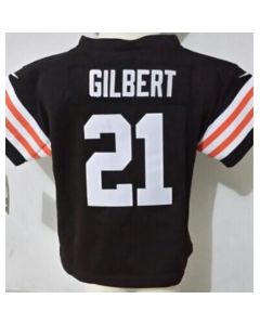 Toddler Browns #21 Justin Gilbert Brown Team Color Stitched NFL Elite Jersey