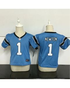 Toddler Carolina Panthers #1 Cam Newton Light Blue Stitched NFL Jersey
