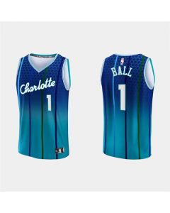 Toddler Charlotte Hornets #1 LaMelo Ball 2022/23 Blue Stitched Basketball Jersey