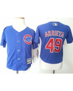 Toddler Cubs #49 Jake Arrieta Blue Cool Base Stitched MLB Jersey