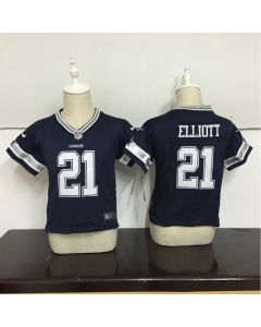 Toddler Dallas Cowboys #21 Ezekiel Elliott Blue Stitched NFL Jersey