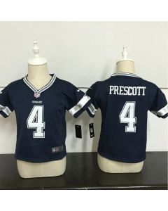 Toddler Dallas Cowboys #4 Dak Prescott Navy Blue Team Color Stitched NFL Jersey