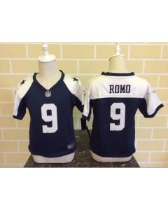 Toddler Dallas Cowboys #9 Tony Romo Blue Thanksgiving Stitched NFL Jersey