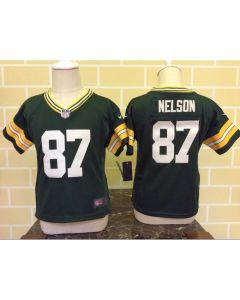 Toddler Green Bay Packers #87 Jordy Nelson Green Stitched NFL Jersey