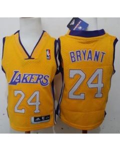 Toddler Lakers #24 Kobe Bryant Gold Stitched NBA Jersey (Gold)