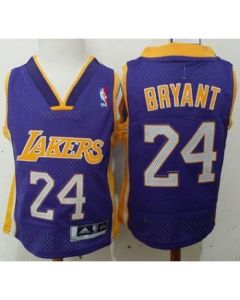 Toddler Lakers #24 Kobe Bryant Purple Stitched NBA Jersey (Purple)