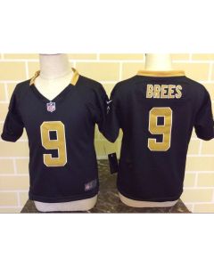 Toddler New Orleans Saints #9 Drew Brees Black Stitched NFL Jersey