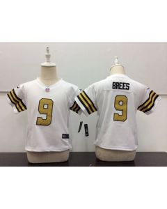Toddler New Orleans Saints #9 Drew Brees White Stitched NFL Jersey
