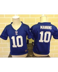 Toddler New York Giants #10 Eli Manning Blue Stitched NFL Jersey
