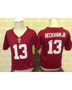 Toddler New York Giants #13 Odell Beckham Jr Red Stitched NFL Jersey