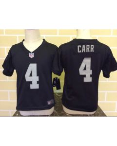 Toddler Oakland Raiders #4 Derek Carr Black Stitched NFL Jersey