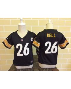 Toddler Pittsburgh Steelers #26 Le'Veon Bell Black Stitched NFL Jersey