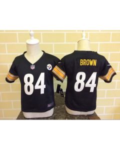 Toddler Pittsburgh Steelers #84 Antonio Brown Black Stitched NFL Jersey