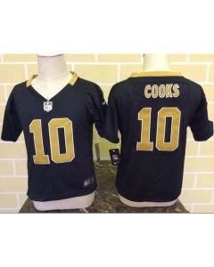 Toddler Saints #10 Brandin Cooks Black Team Color Stitched NFL Elite Jersey