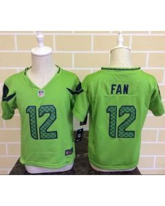 Toddler Seahawks #12 Fan Green Alternate Stitched NFL Elite Jersey