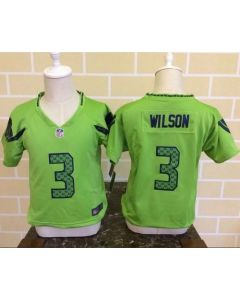 Toddler Seahawks #3 Russell Wilson Green Alternate Stitched NFL Elite Jersey