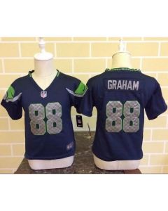 Toddler Seahawks #88 Jimmy Graham Steel Blue Team Color Stitched NFL Elite Jersey