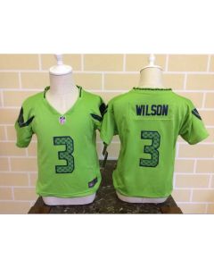 Toddler Seattle Seahawks #3 Russell Wilson Green Stitched NFL Jersey