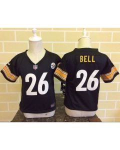 Toddler Steelers #26 Le'Veon Bell Black Team Color Stitched NFL Elite Jersey