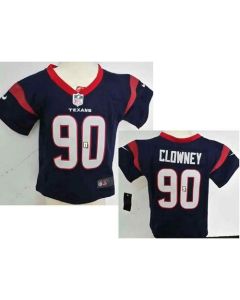 Toddler Texans #90 Jadeveon Clowney Navy Blue Team Color Stitched NFL Elite Jersey