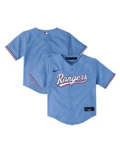 Toddler Texas Rangers Blank Light Blue Stitched Baseball Jersey