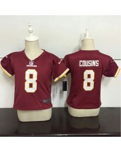 Toddler Washington Redskins #8 Kirk Cousins Burgundy Red Team Color Stitched NFL Jersey