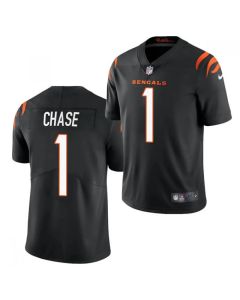 Toddlers Cincinnati Bengals #1 Ja'Marr Chase Black Vapor Untouchable Limited Stitched Jersey
