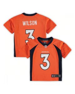 Toddlers Denver Broncos #3 Russell Wilson Orange Elite Stitched Jersey
