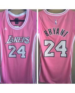 Toddlers Los Angeles Lakers #24 Kobe Bryant Pink Stitched Basketball Jersey (Pink)