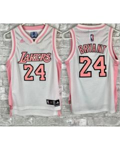 Toddlers Los Angeles Lakers #24 Kobe Bryant Pink Stitched Basketball Jersey (Style 2)