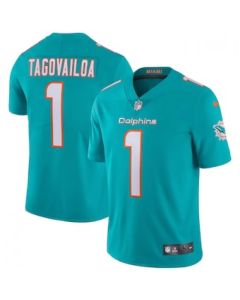 Toddlers Miami Dolphins #1 Tua Tagovailoa Aqua Vapor Limited Stitched Jersey