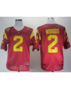 Trojans #2 Robert Woods Red With Pac-12 Patch Stitched NCAA Jersey