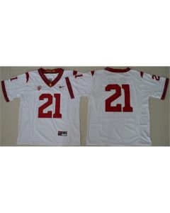 Trojans #21 Adoree' Jackson White PAC-12 C Patch Stitched NCAA Jersey