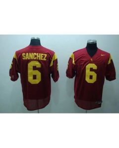 Trojans #6 Mark Sanchez Red Stitched NCAA Jersey
