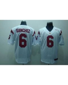 Trojans #6 Mark Sanchez White Stitched NCAA Jersey