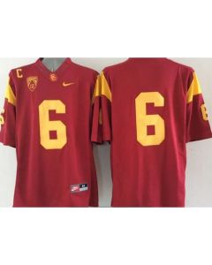 Trojans #6 Red Limited Stitched NCAA Jersey