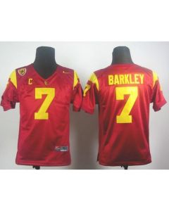 Trojans #7 Matt Barkley Red PAC-12 C Patch Stitched Youth NCAA Jersey